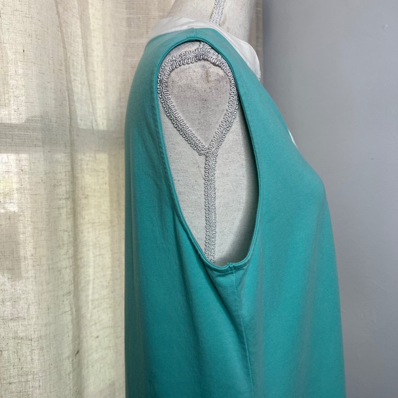 Spartina 449 Tunic Dress Sleeveless Turquoise Blue Stretch Beach Women's Size XL - Picture 4 of 11